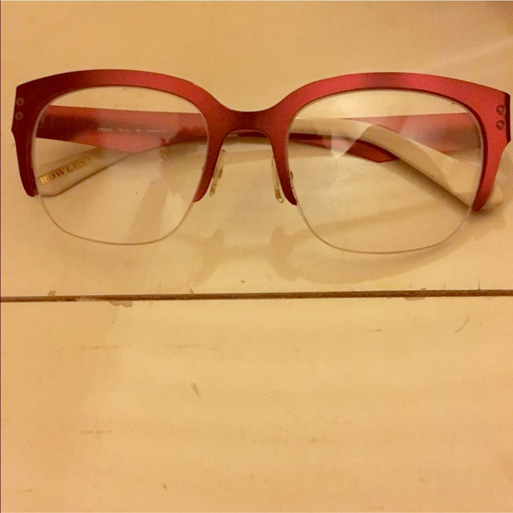 Metallic Browline Glasses